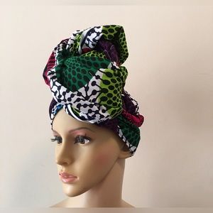 African Print Ankara Multicolor Handmade Headwrap